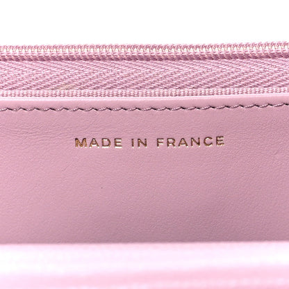 Quilted Caviar Wallet Bag - Pink