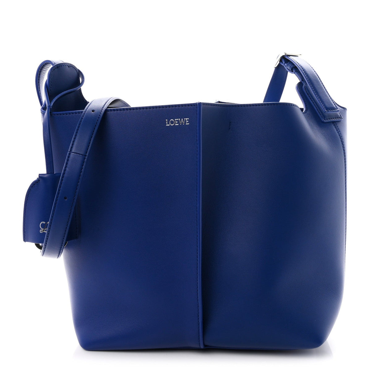 Medium Calfskin Bucket Bag - Blue