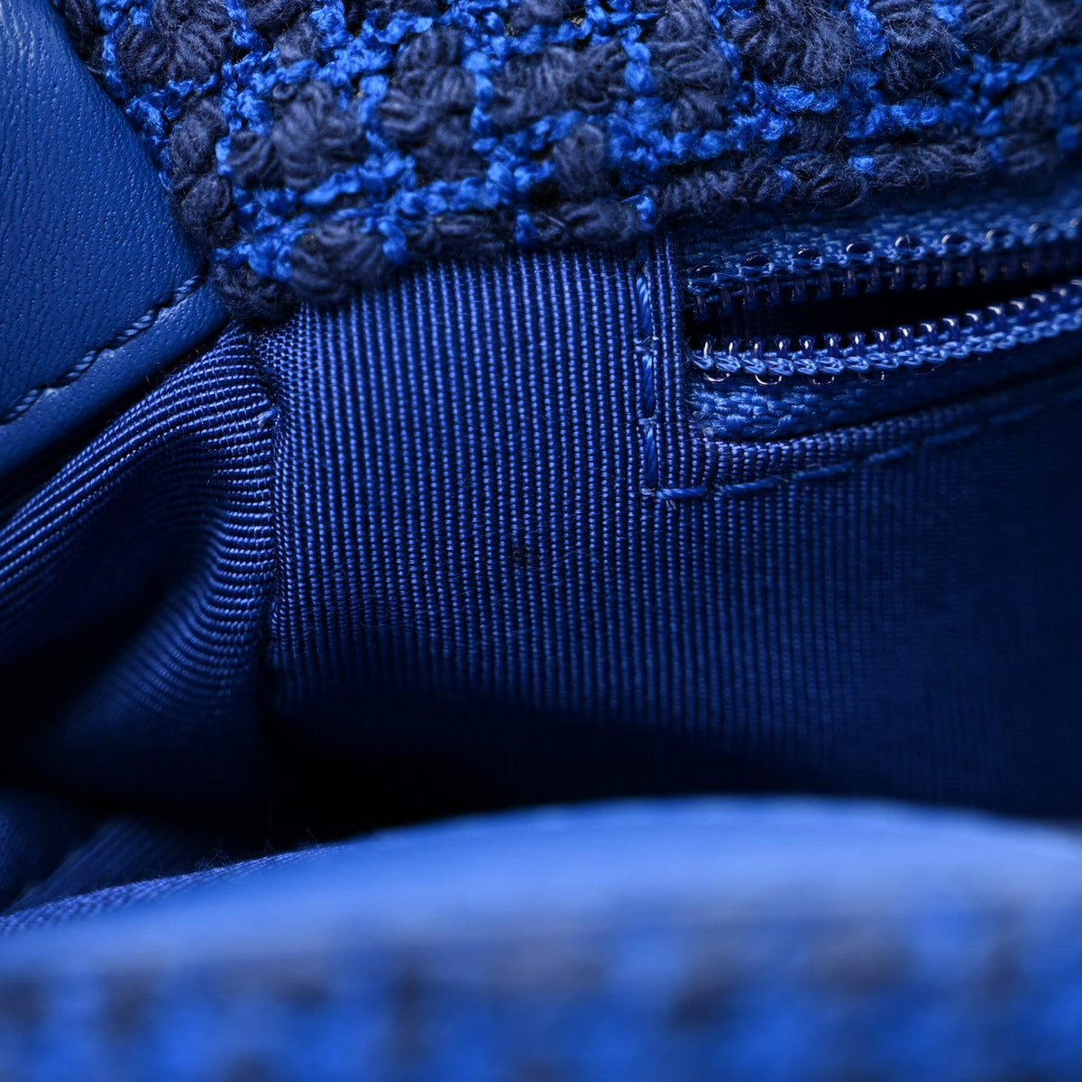 Large Quilted Flap Shoulder Bag - Blue