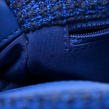 Large Quilted Flap Shoulder Bag - Blue