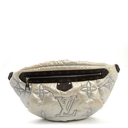 Econyl Monogram Pillow Bumbag Silver Handbag