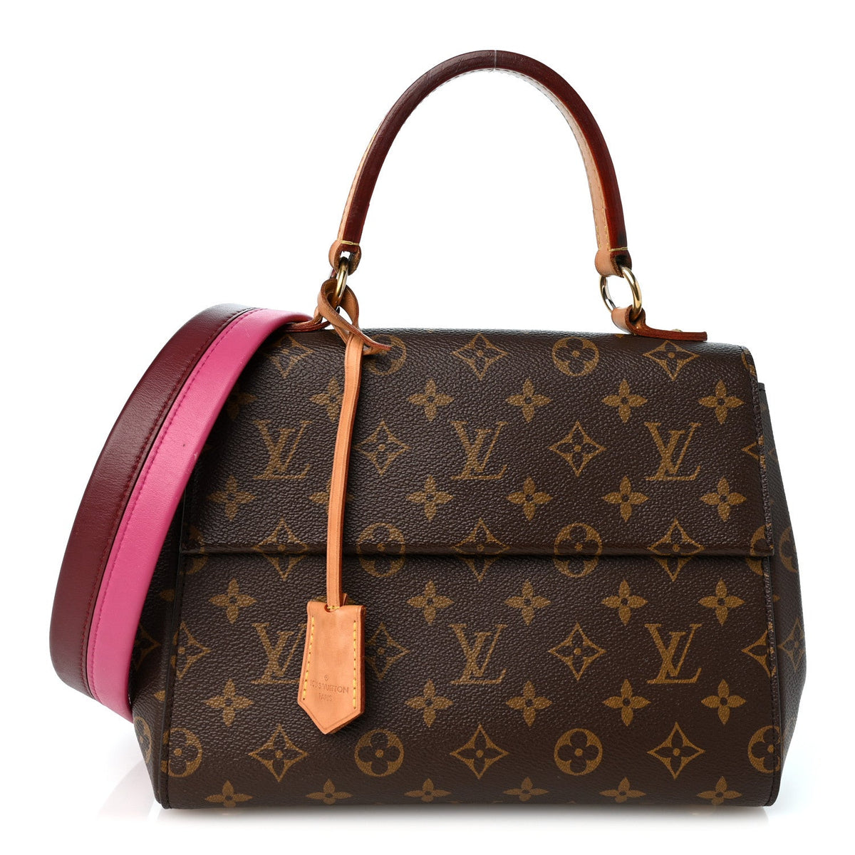 Monogram Cluny Bb Bordeaux Fuchsia Handbag