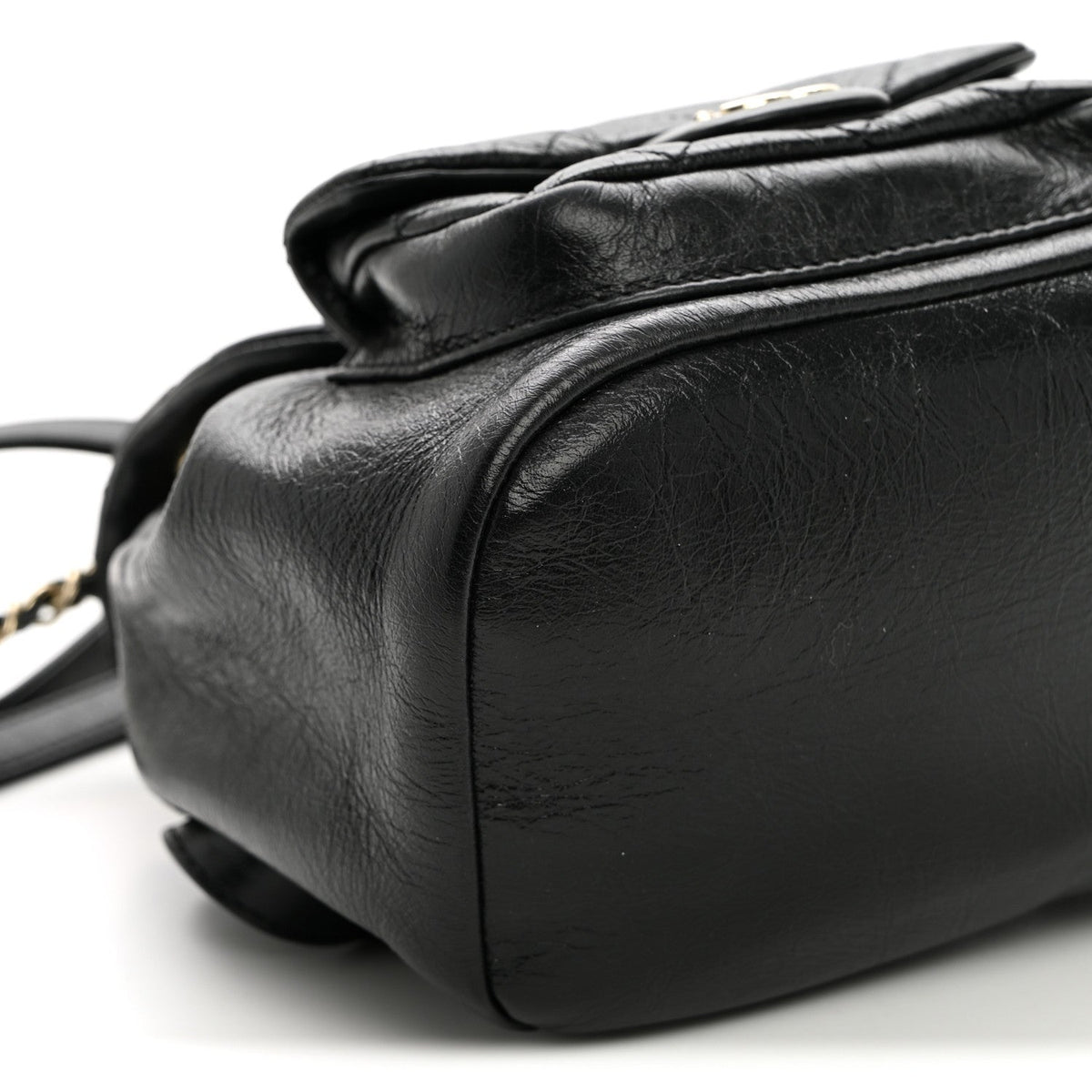 Small Quilted Calfskin Backpack - Black