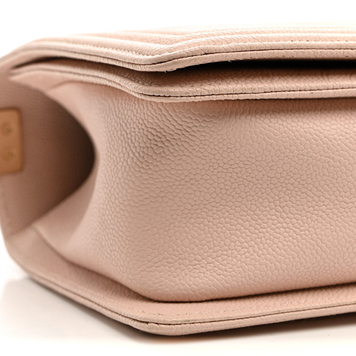 Medium Quilted Caviar Flap Shoulder Bag - Pink