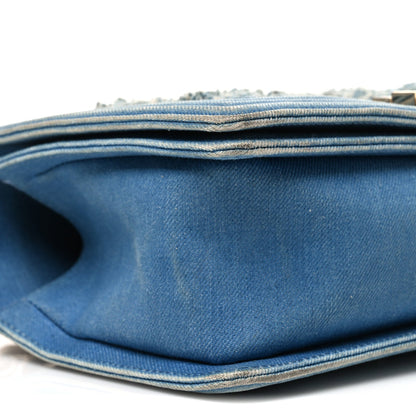 Medium Flap Shoulder Bag - Light Blue