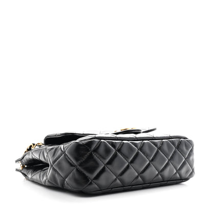 Quilted Calfskin Hobo Bag - Black