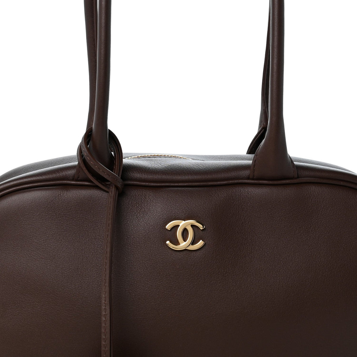 Large Calfskin Handbag - Brown