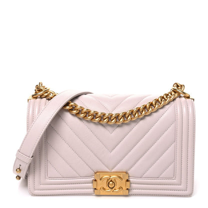 Medium Quilted Caviar Flap Shoulder Bag - Pink
