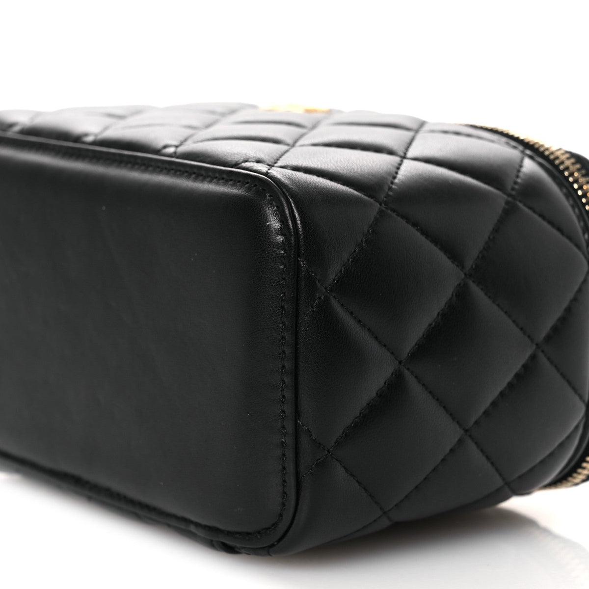Small Quilted Lambskin Handbag - Black