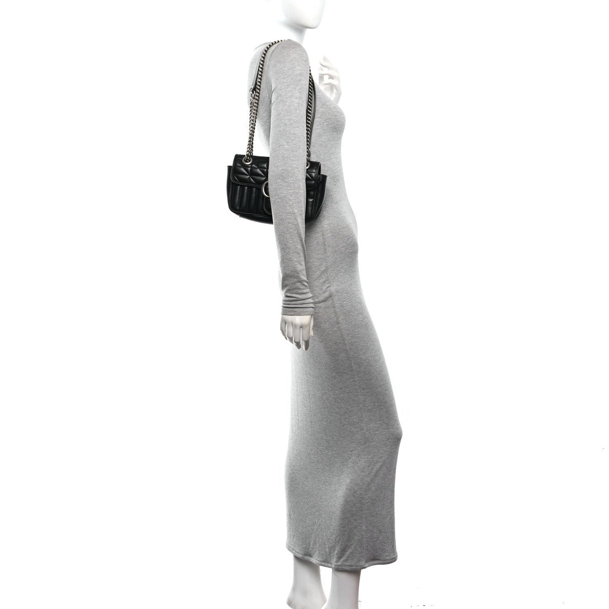 Mini Calfskin Shoulder Bag - Black