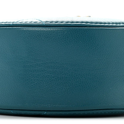 Quilted Goatskin Clutch Bag - Blue