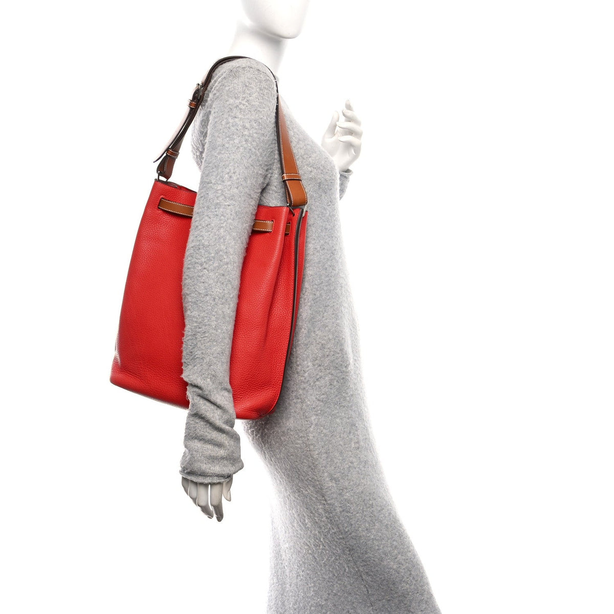 Taurillon Clemence Barenia So Kelly 26 R Handbag