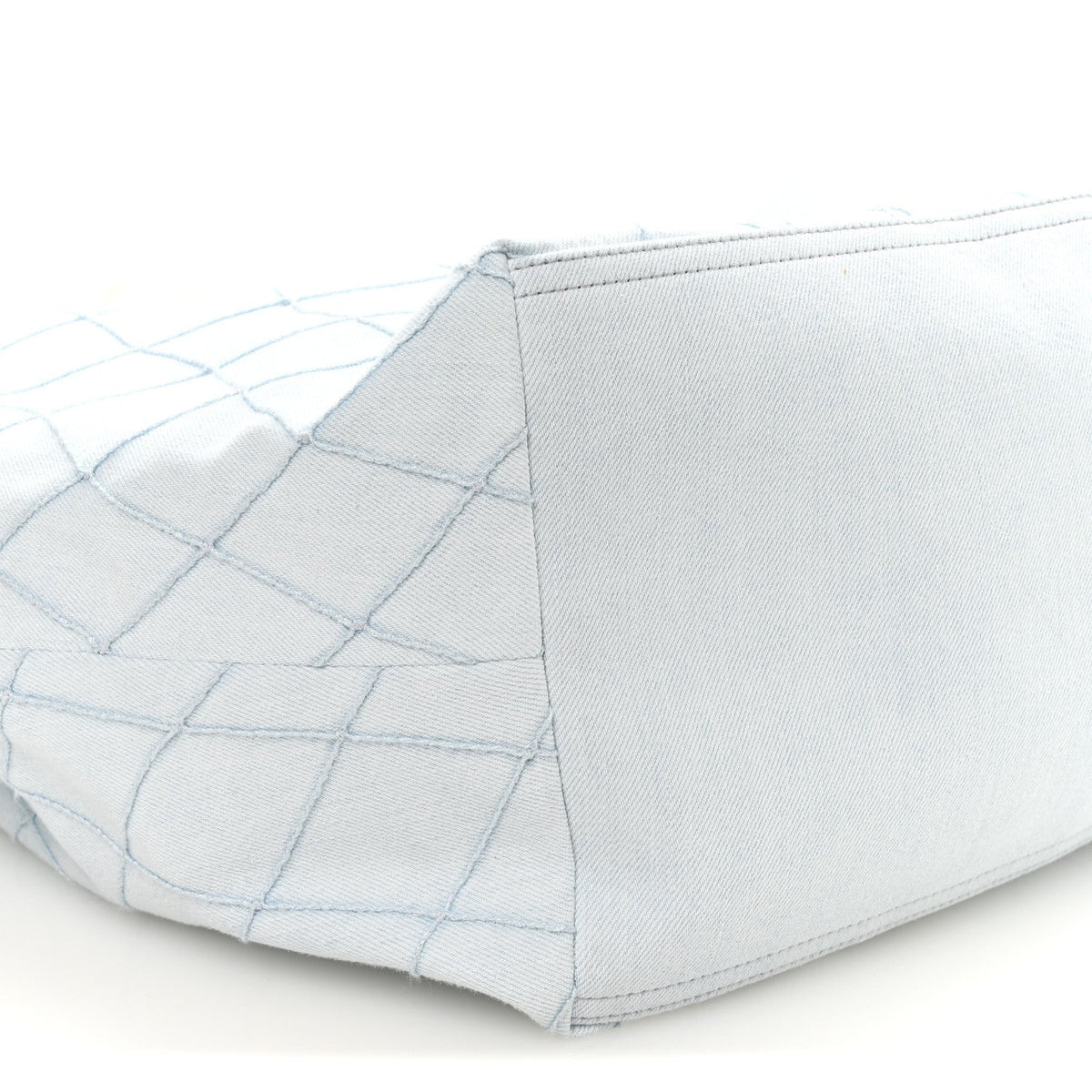 Small Quilted Calfskin Tote Bag - Light Blue