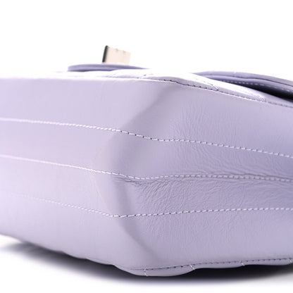 Mini Quilted Calfskin Flap Shoulder Bag - Purple