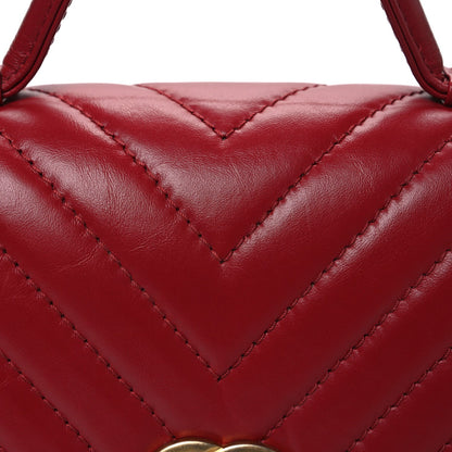 Quilted Calfskin Flap Shoulder Bag - Red