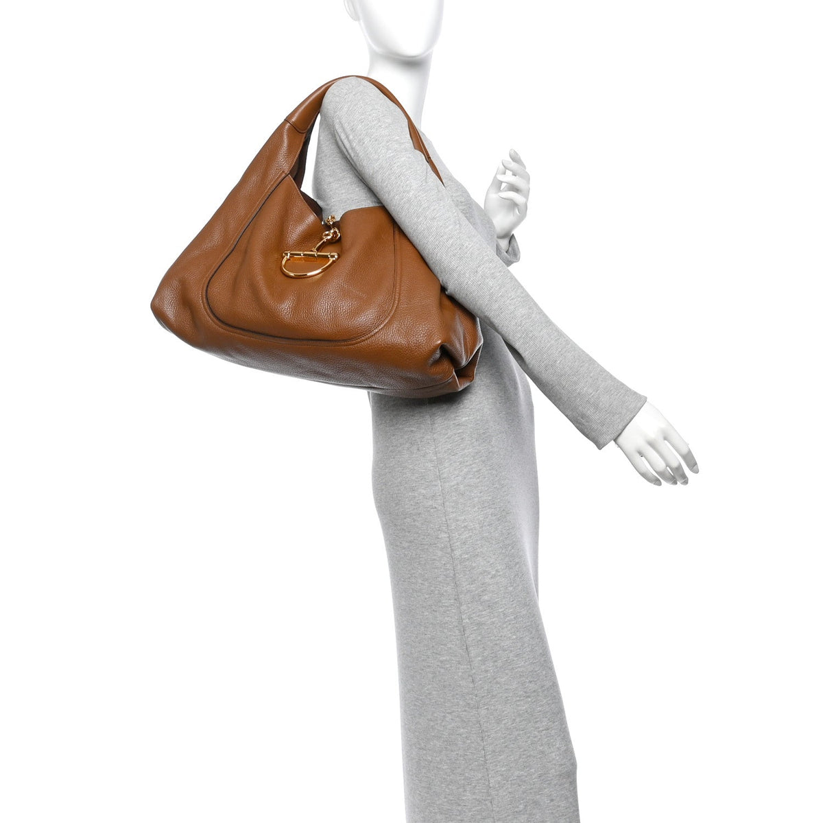 Maxi Calfskin Shoulder Bag - Brown