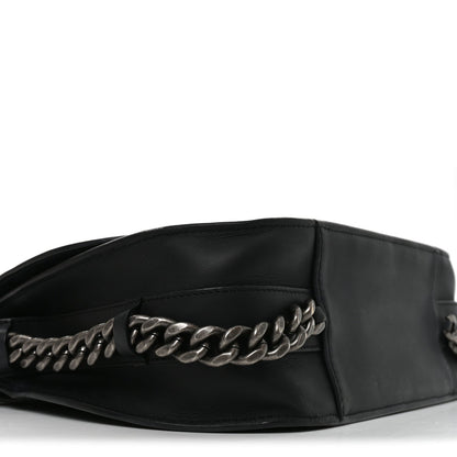 Medium Quilted Calfskin Flap Shoulder Bag - Black