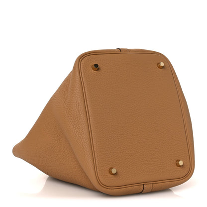 Taurillon Clemence Picotin Lock Mm Biscu Handbag