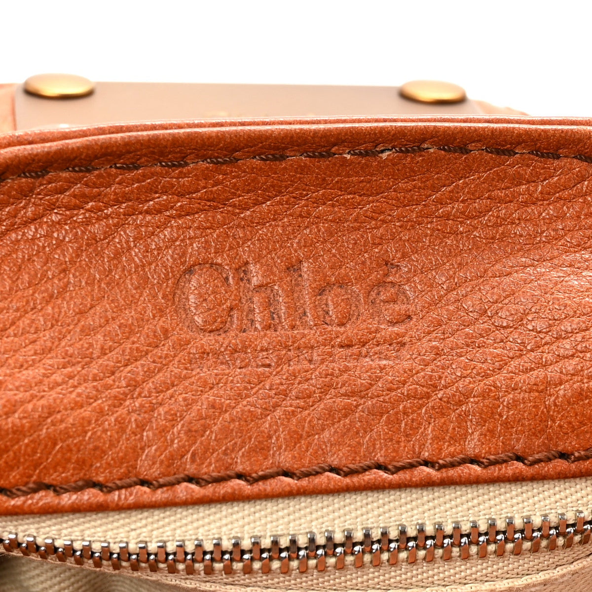 Medium Calfskin Satchel Bag - Brown