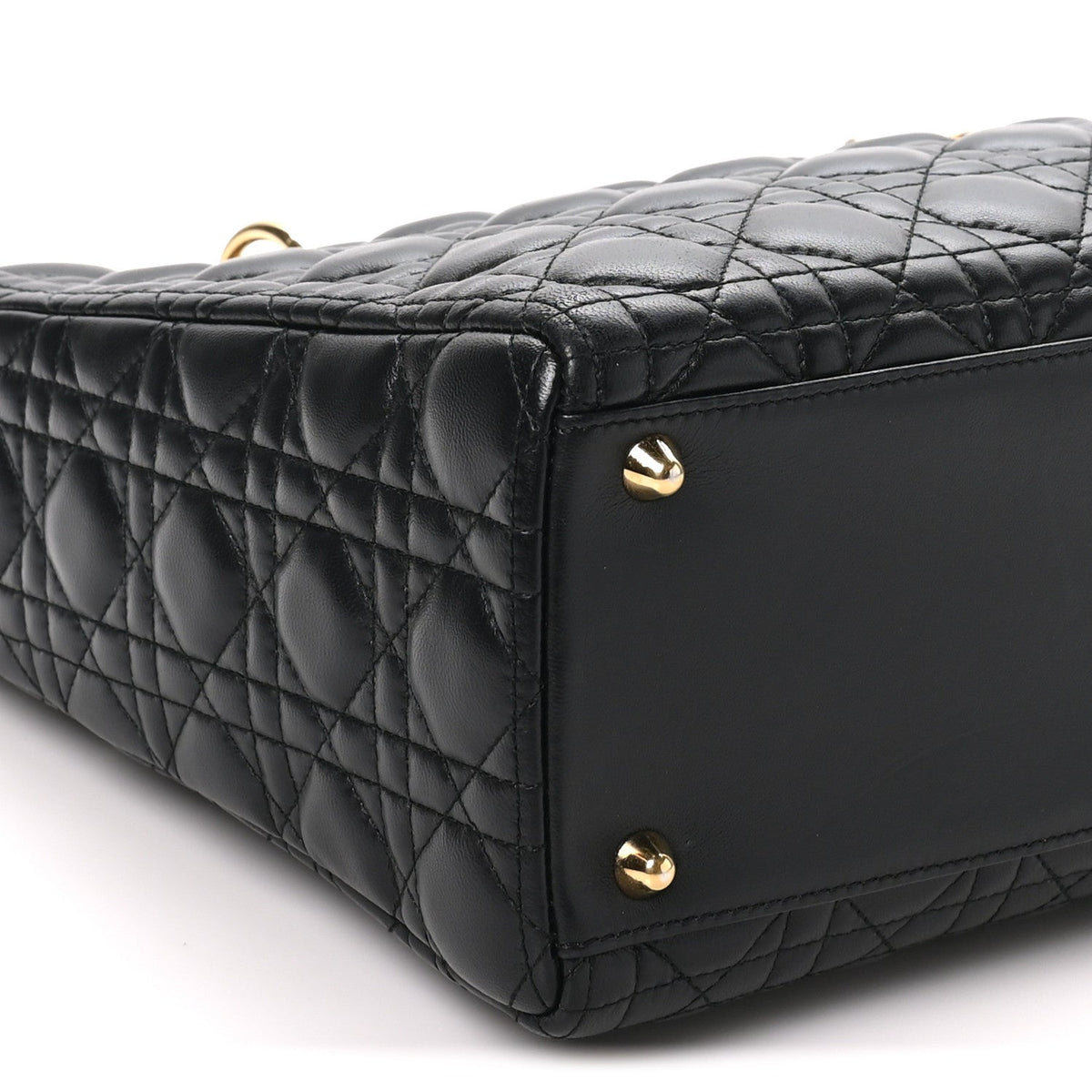 Large Lambskin Handbag - Black