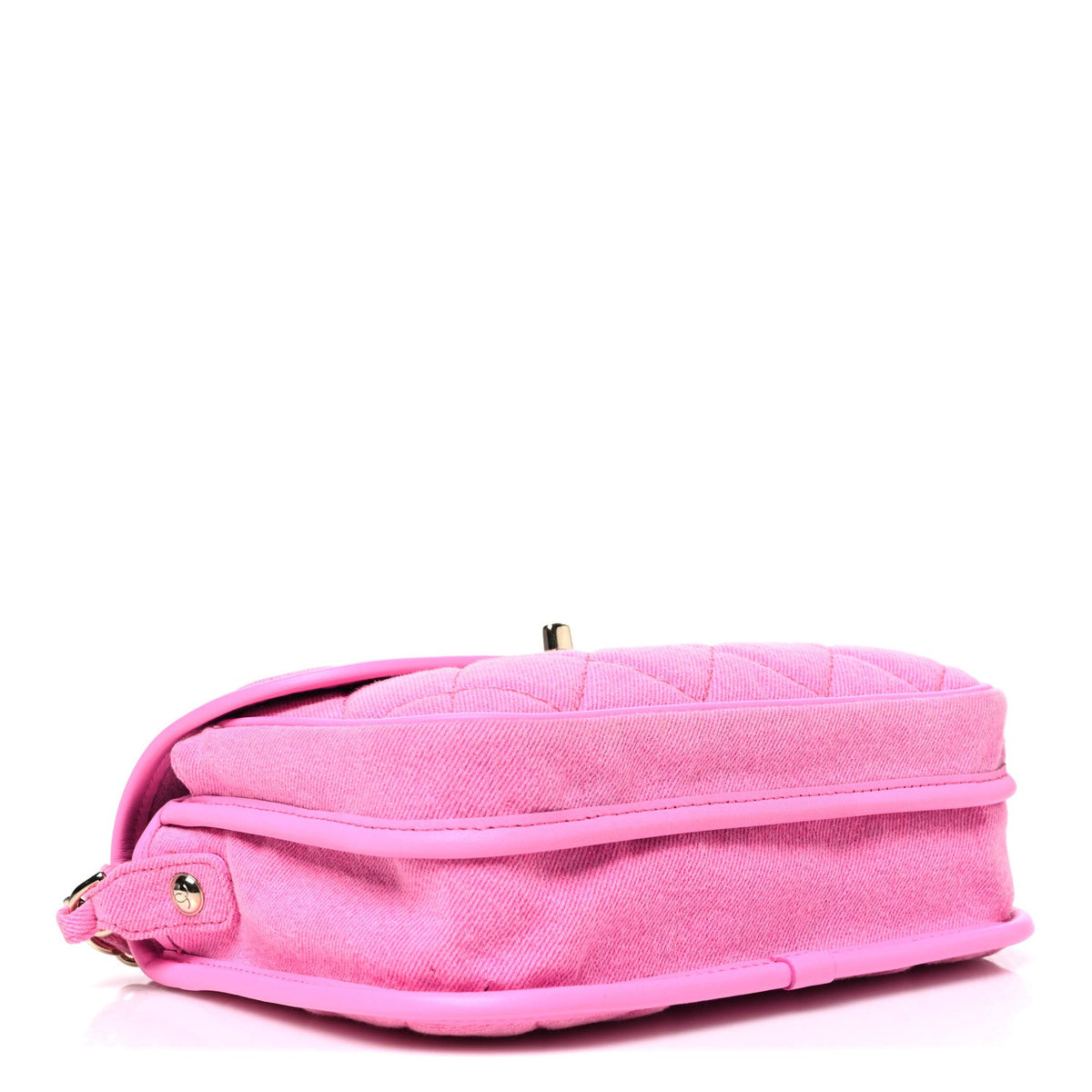 Small Quilted Flap Shoulder Bag - Pink