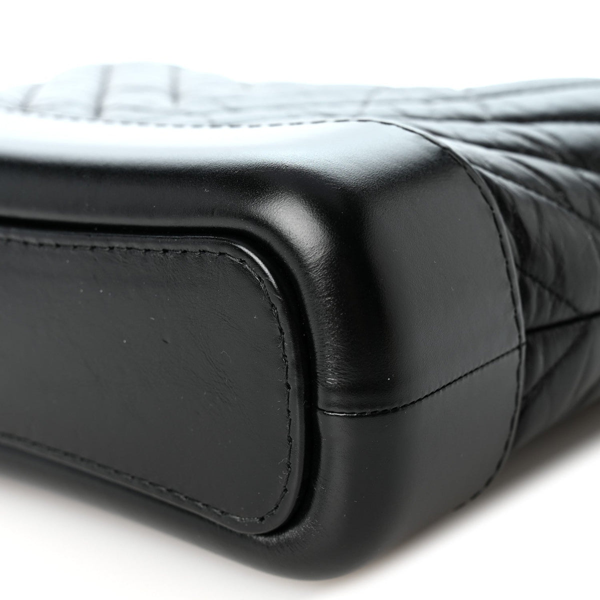 Small Quilted Calfskin Hobo Bag - Black