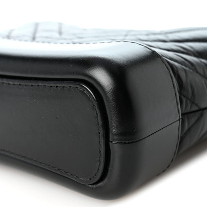 Small Quilted Calfskin Hobo Bag - Black