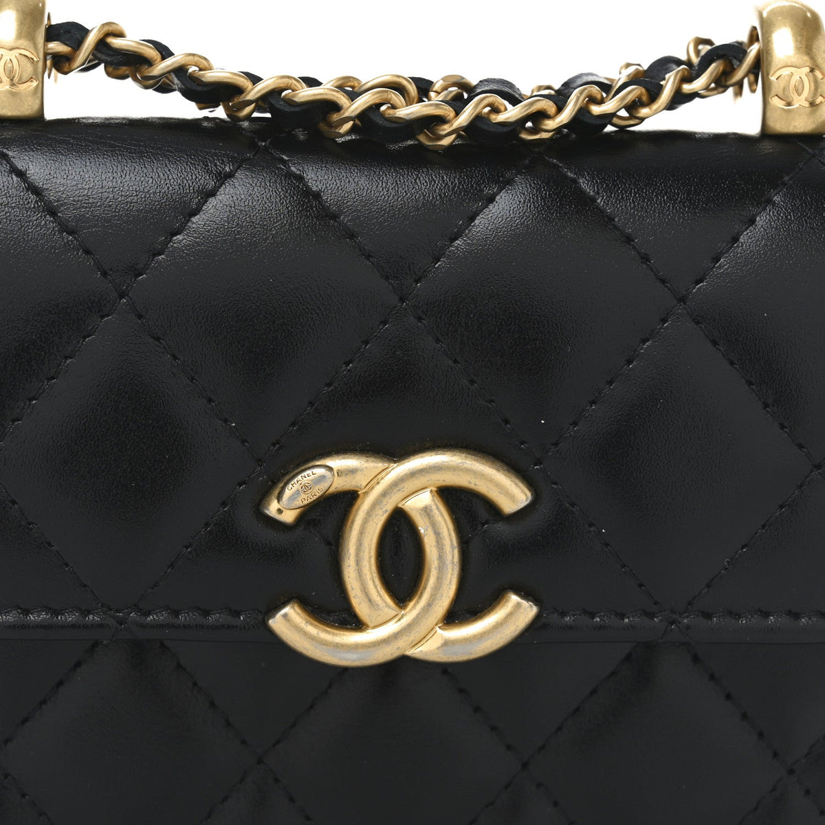 Quilted Calfskin Handbag - Black