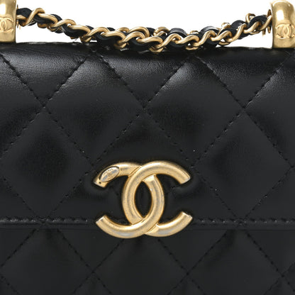 Quilted Calfskin Handbag - Black