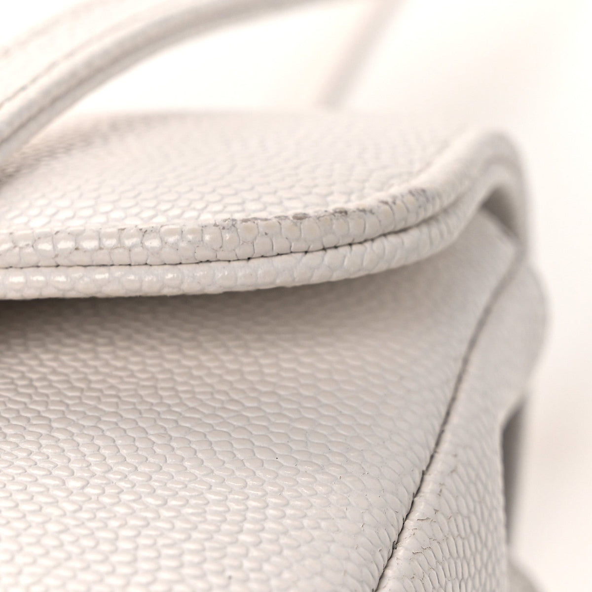 Mini Caviar Shoulder Bag - White