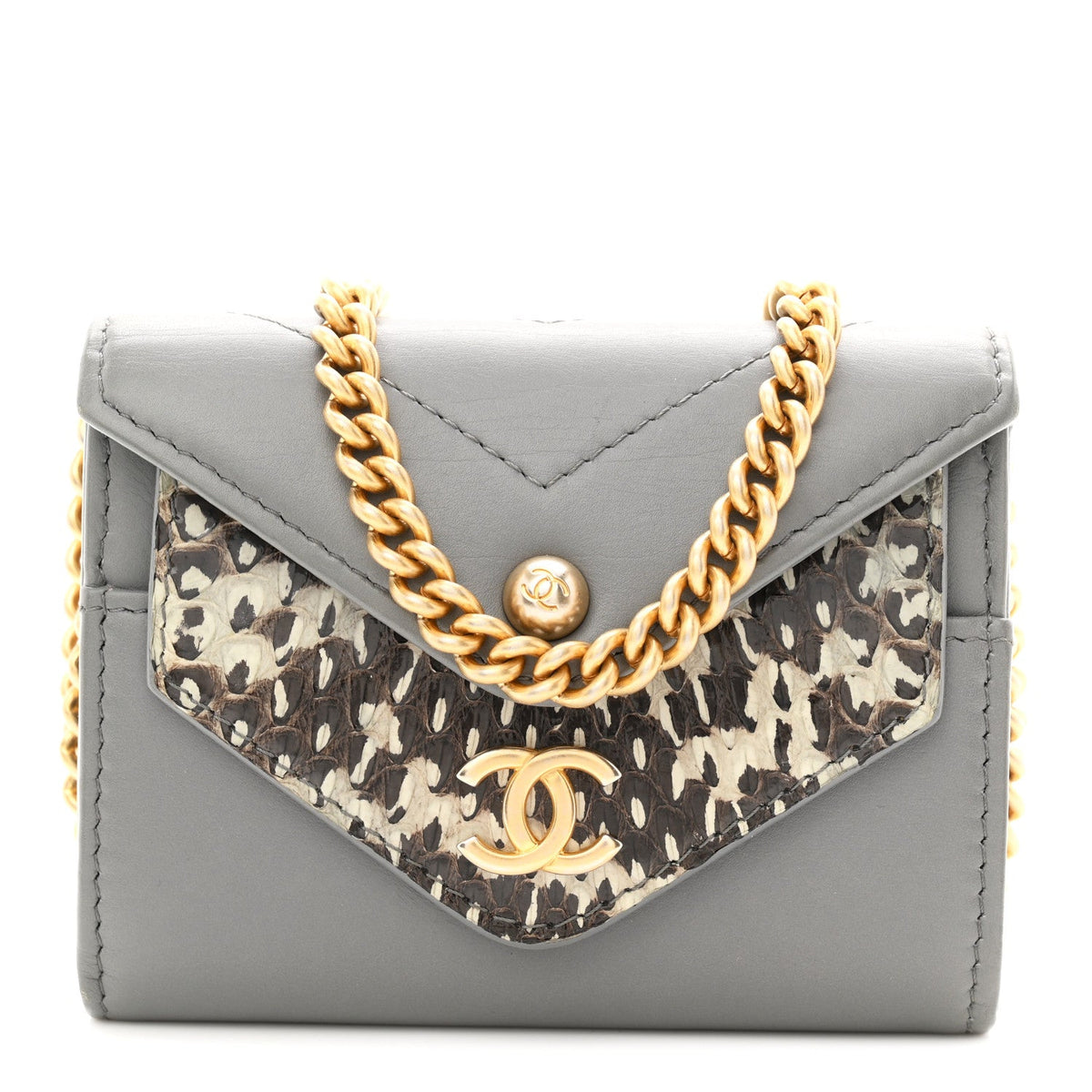 Calfskin Handbag - Grey