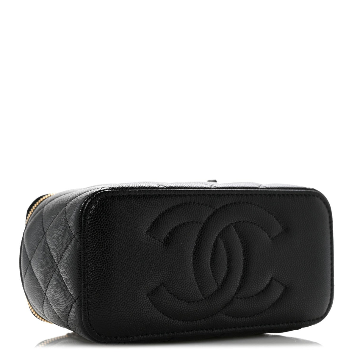 Quilted Caviar Handbag - Black