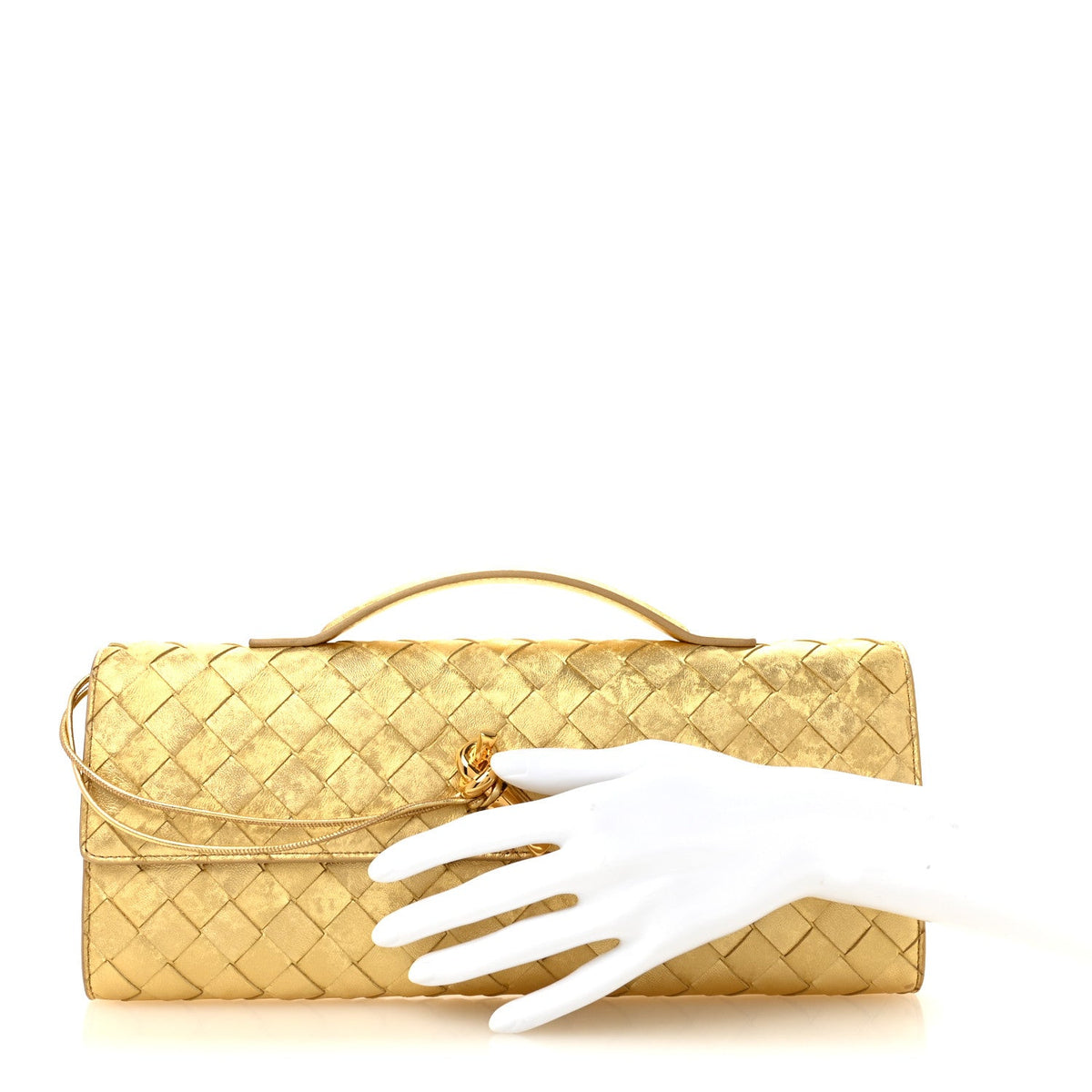 Lambskin Clutch Bag - Gold