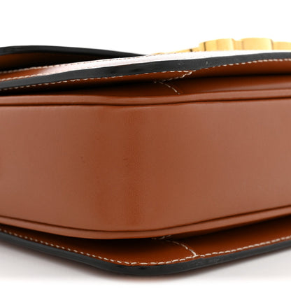 Calfskin Canvas Handbag - Tan