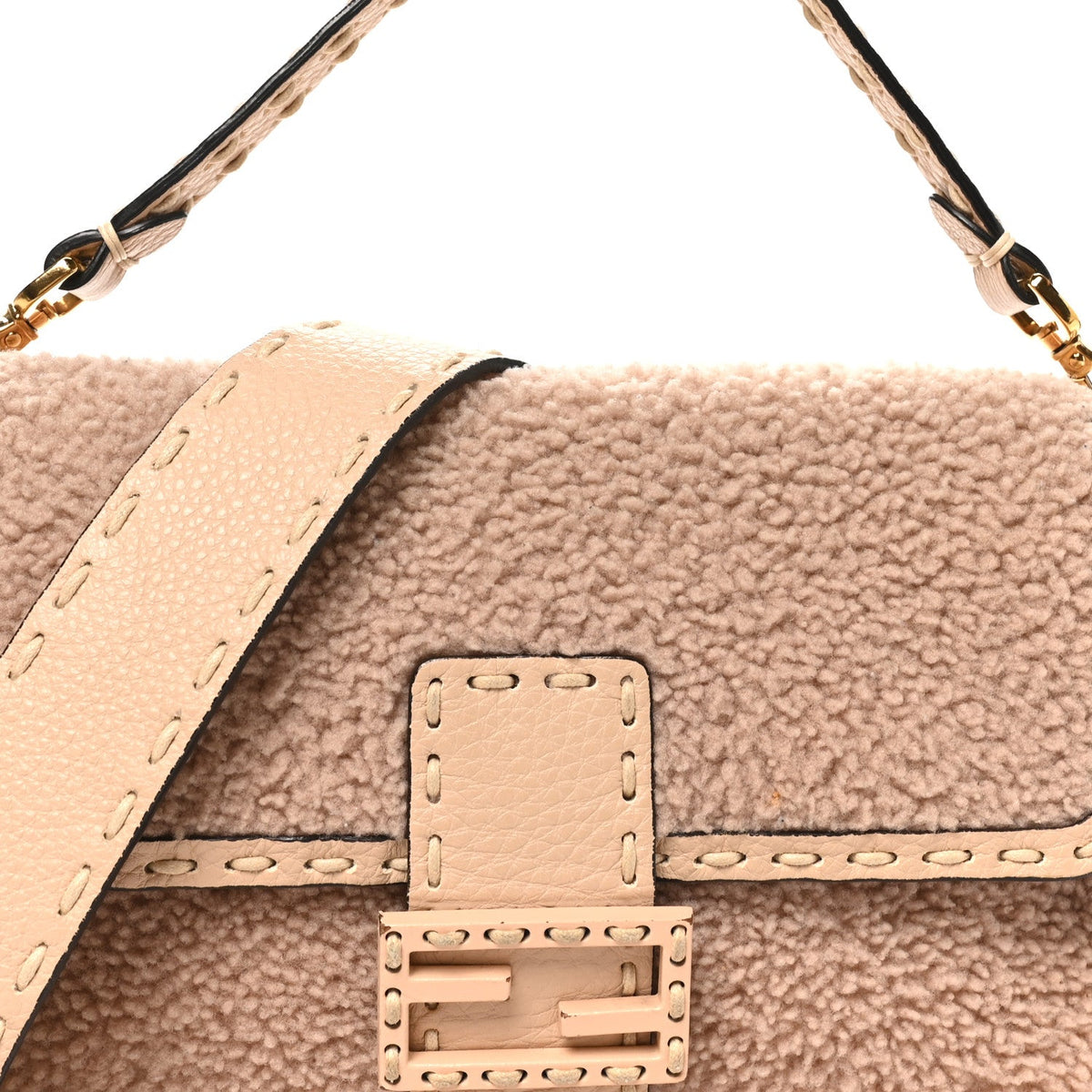 Sheepskin Handbag - Plaster
