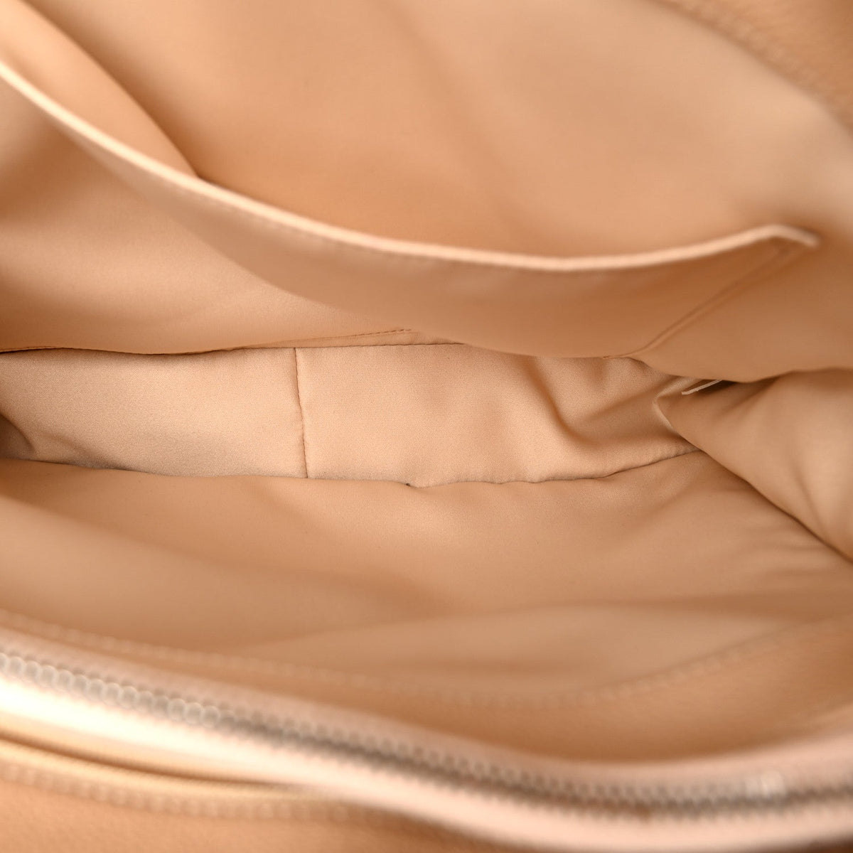 Quilted Caviar Tote Bag - Beige