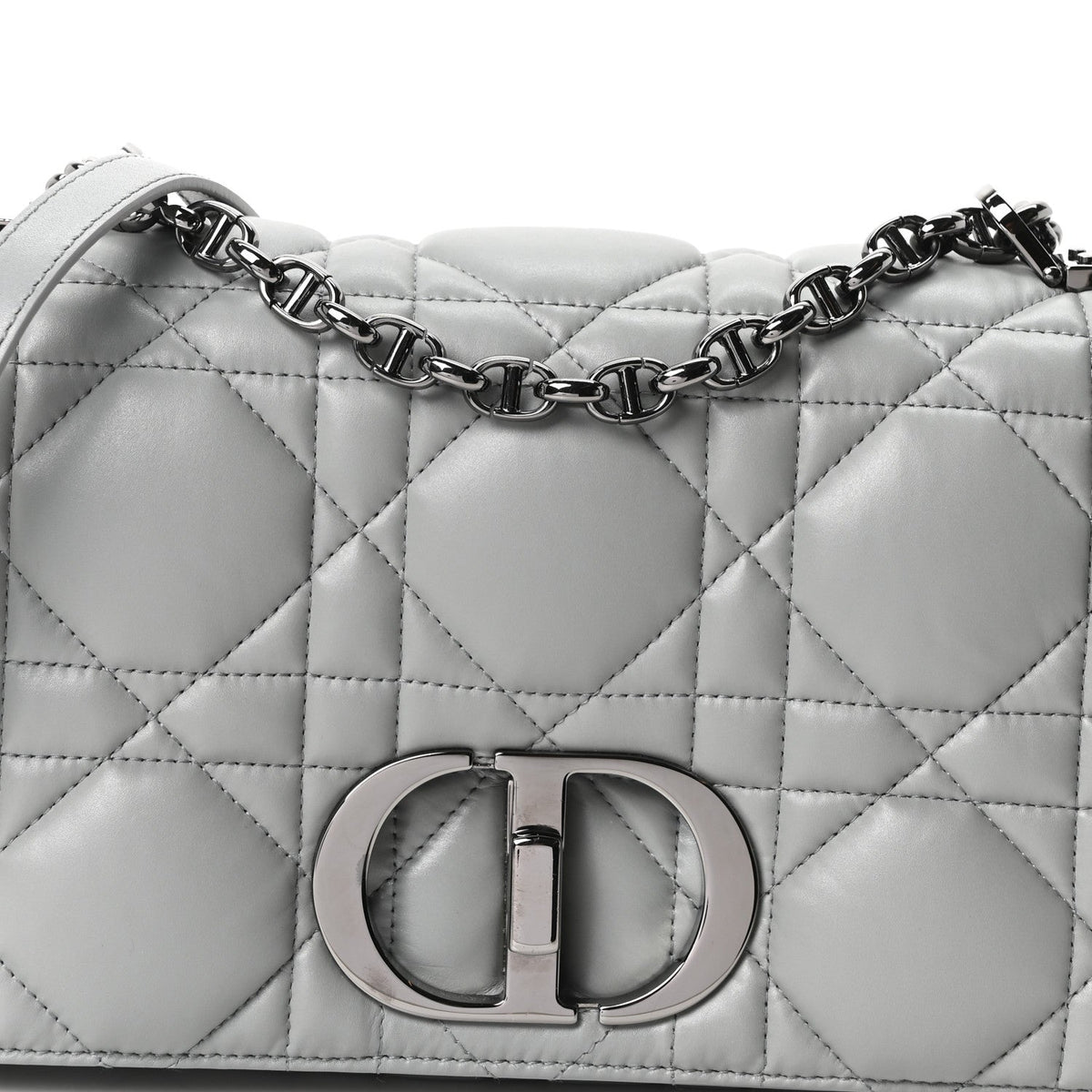 Medium Calfskin Handbag - Grey