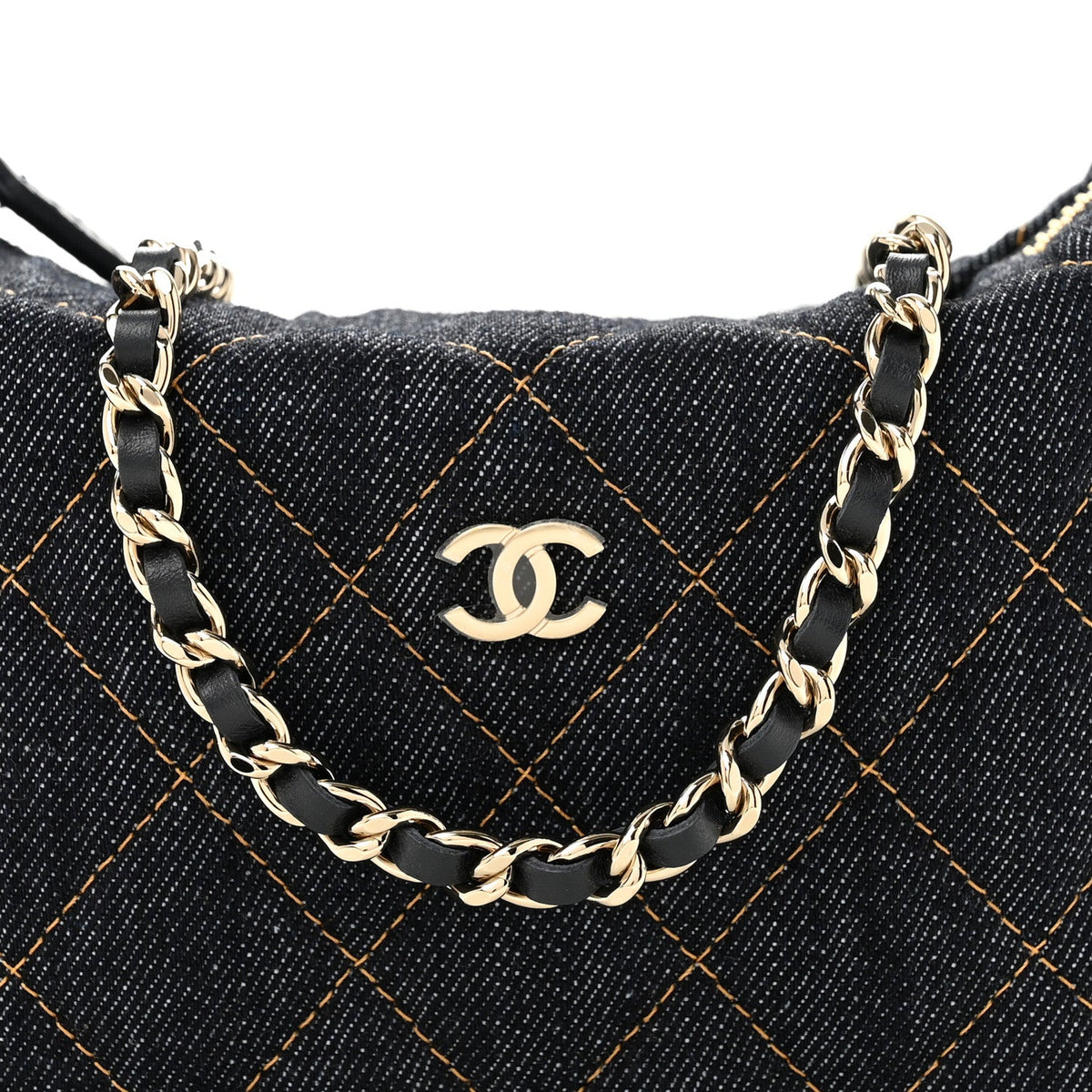 Quilted Hobo Bag - Blue