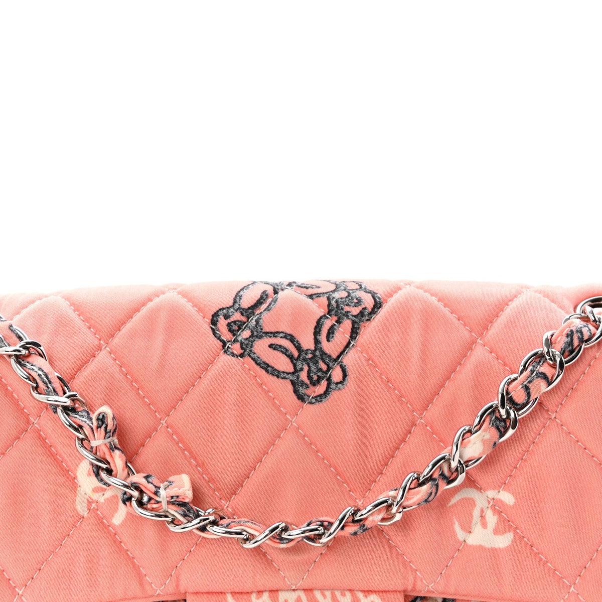 Small Quilted Flap Shoulder Bag - Pink