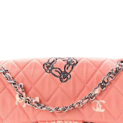 Small Quilted Flap Shoulder Bag - Pink