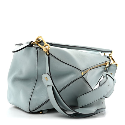 Small Calfskin Handbag - Light Blue