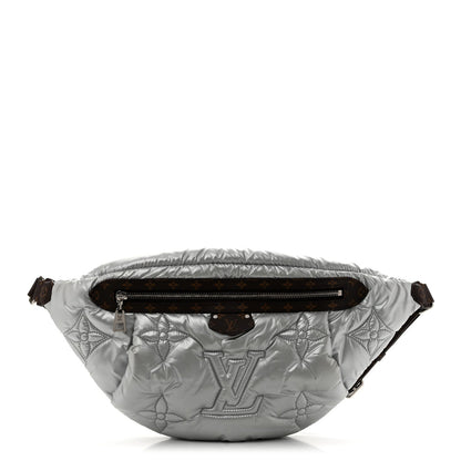 Econyl Monogram Pillow Bumbag Silver Handbag