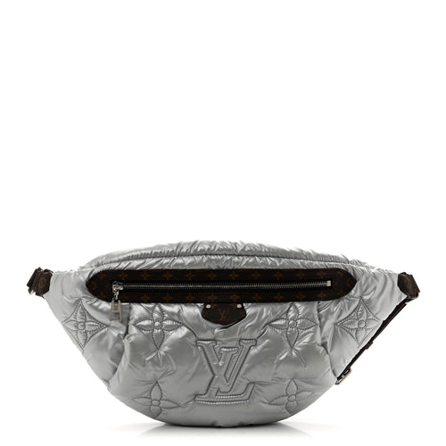 Econyl Monogram Pillow Bumbag Silver Handbag
