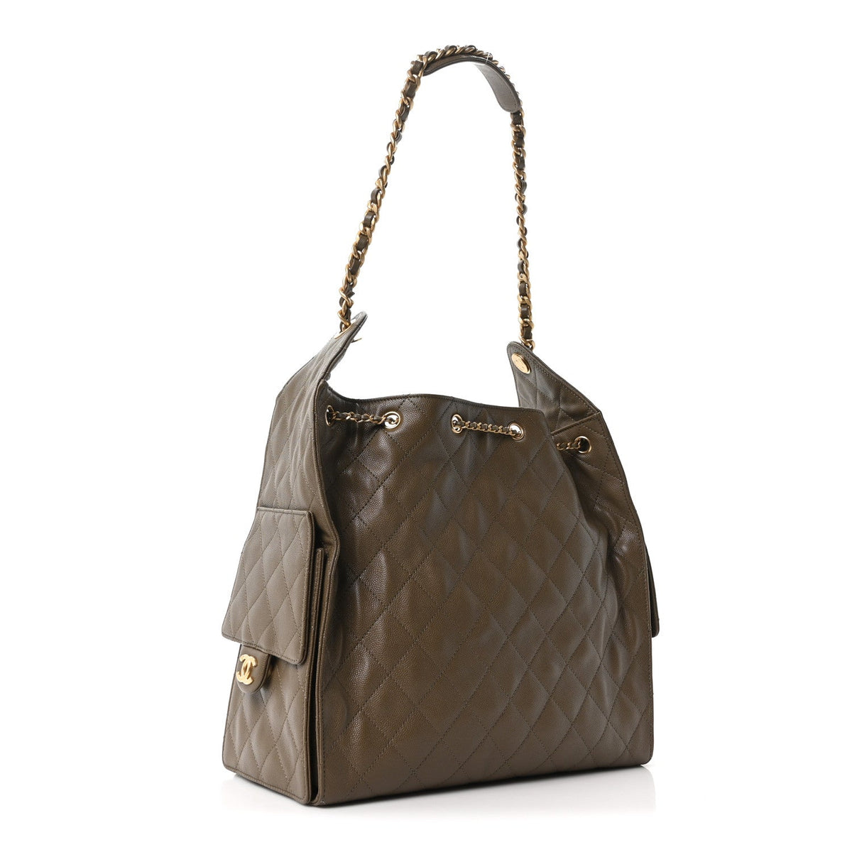Medium Quilted Caviar Handbag