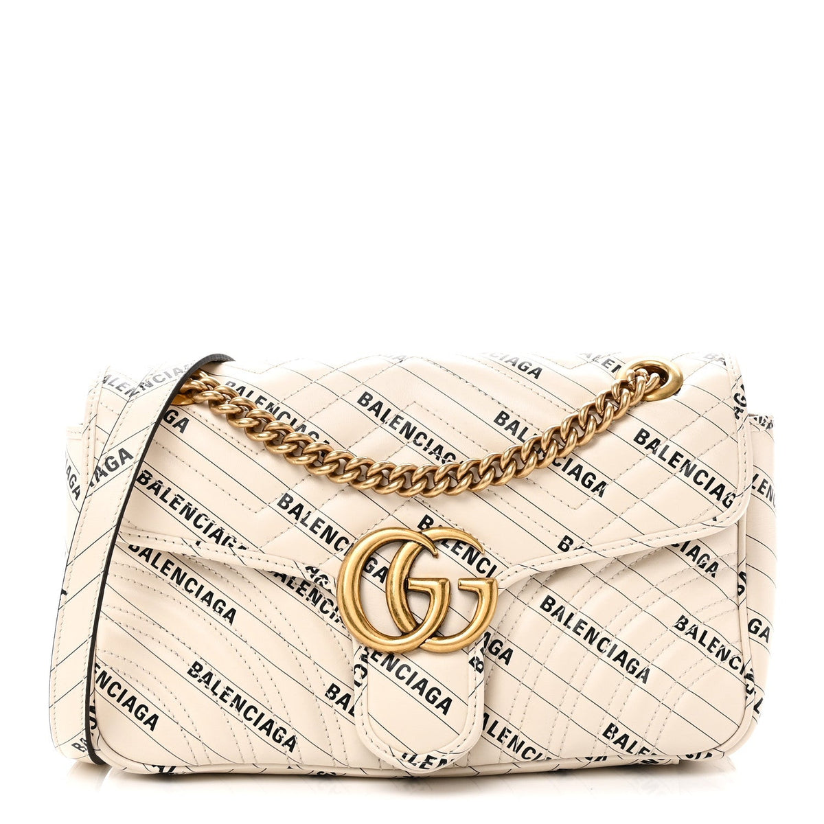Small Calfskin Shoulder Bag - White