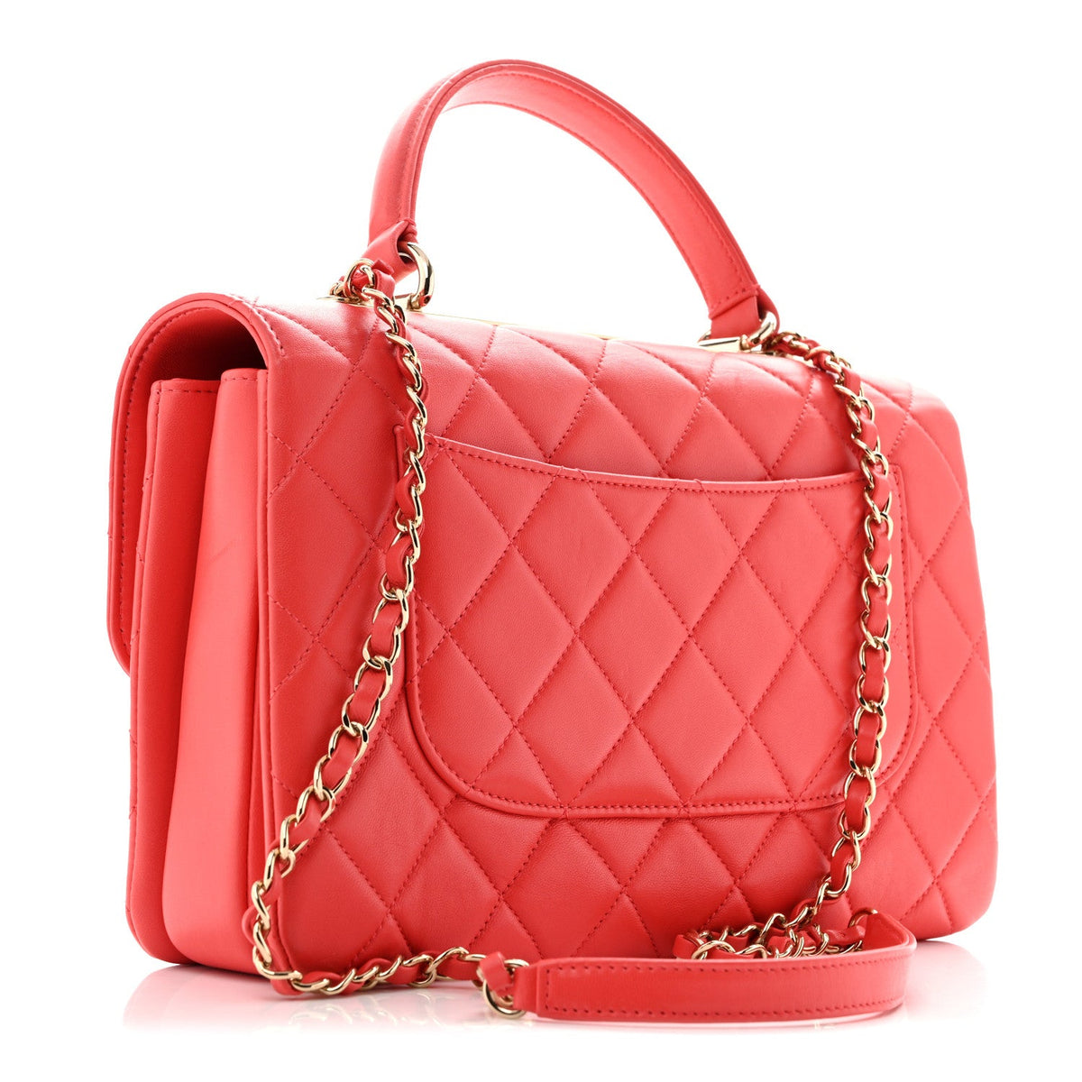 Medium Quilted Lambskin Flap Shoulder Bag