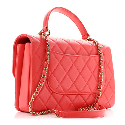 Medium Quilted Lambskin Flap Shoulder Bag