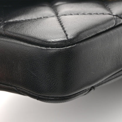 Mini Quilted Lambskin Belt Bag - Black