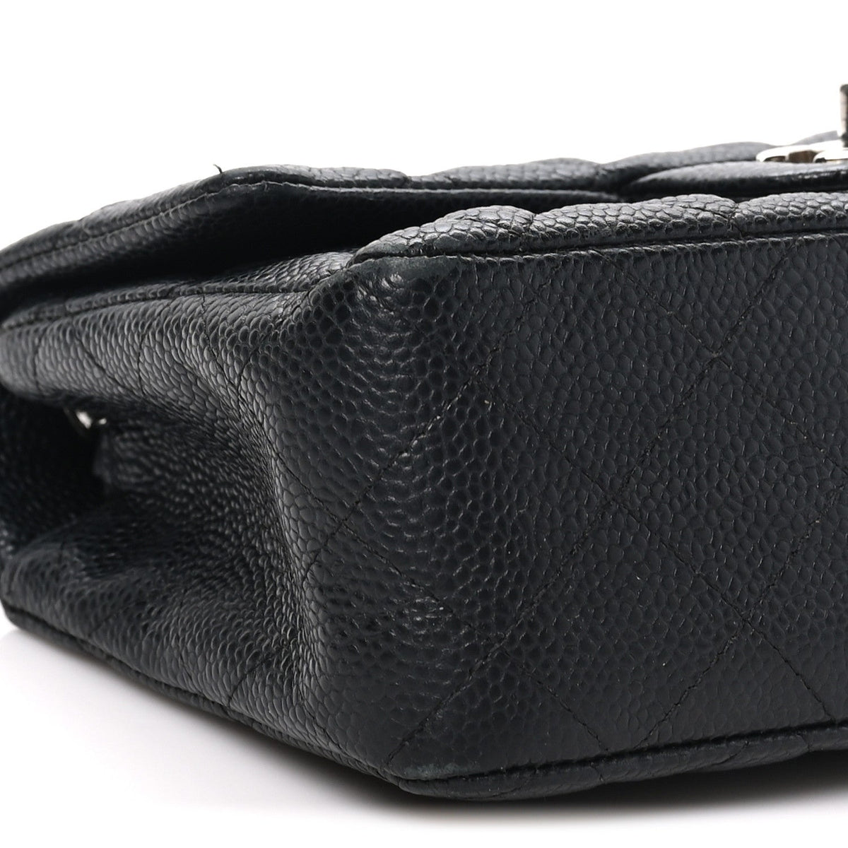Mini Quilted Caviar Flap Shoulder Bag - Tan