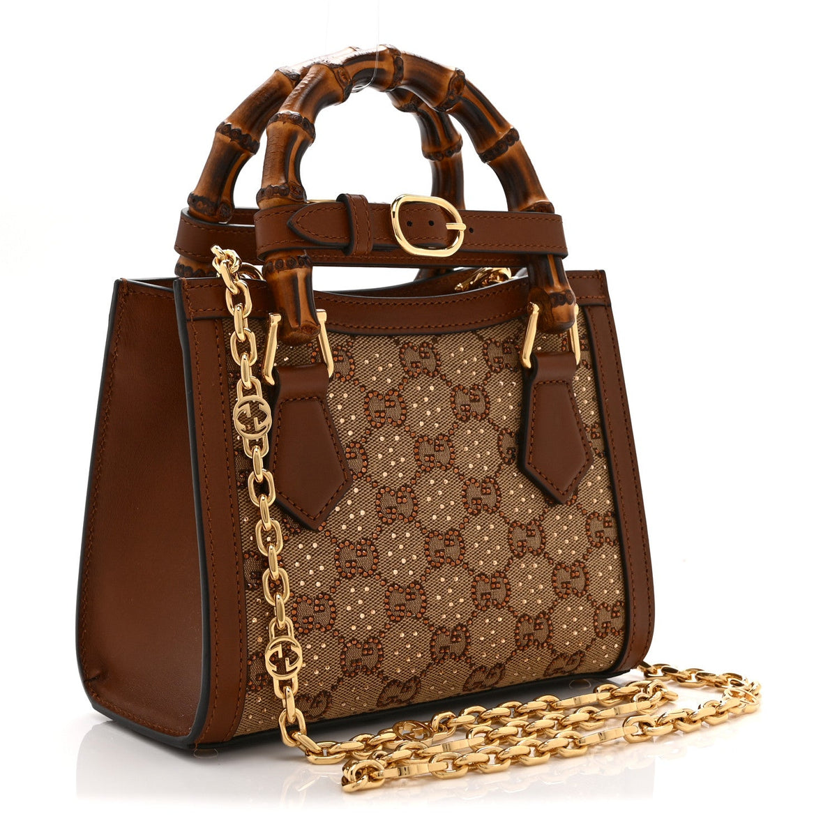 Mini Calfskin Canvas Tote Bag